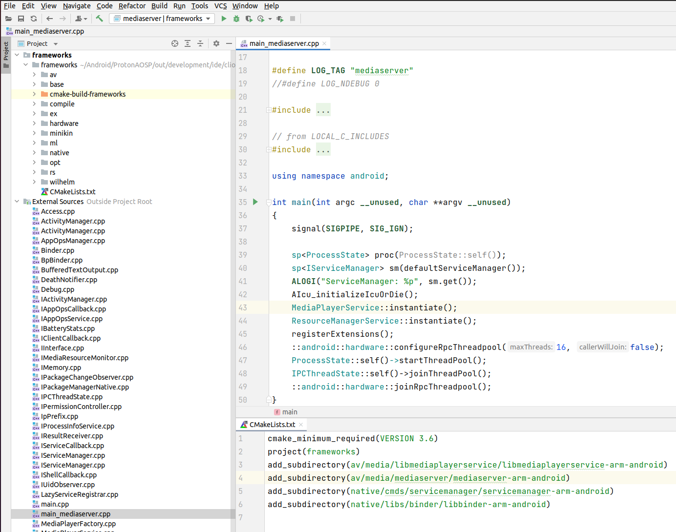 aosp_native_code_in_clion